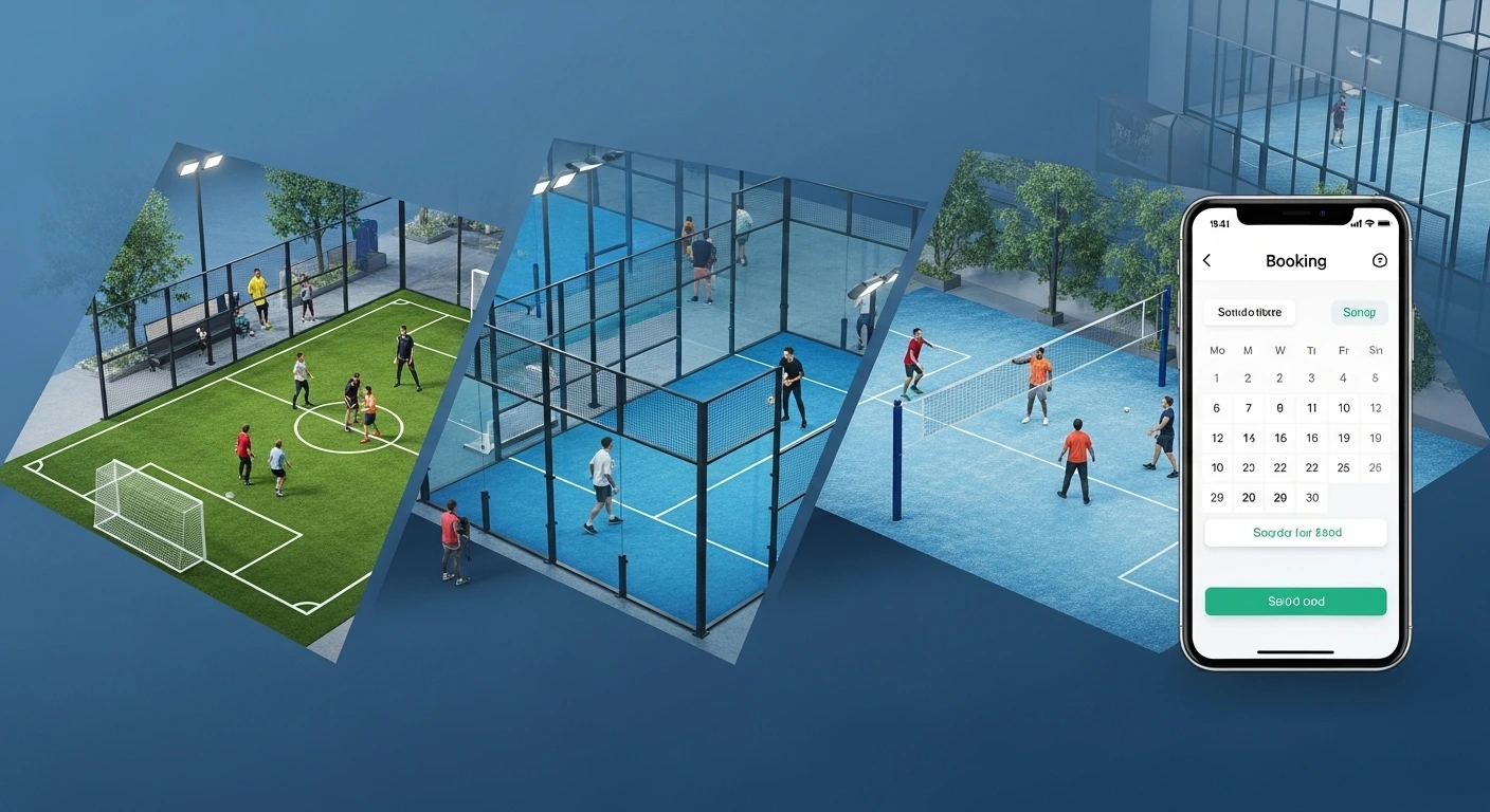 Partido de tenis en complejo deportivo